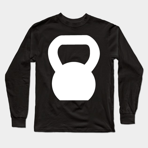 Kettlebell WOD White Long Sleeve T-Shirt by ZSBakerStreet